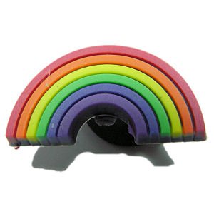 Gay Pride Croc Buttons Shoe Charms Jibbitz Rainbow Bear Yin Yang Heart
