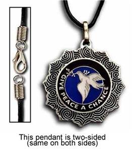 Give Peace A Chance with Peace Dove Pendant Necklace