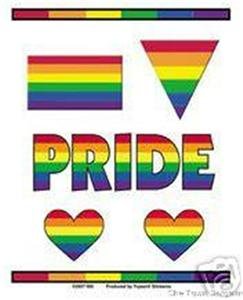 Rainbow Heart Set Value Pack Sticker Lesbian Gay Pride