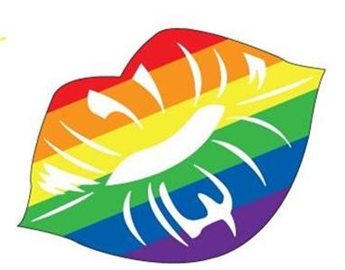 Rainbow Lips Magnet for Auto or Truck Gay Lesbian Pride