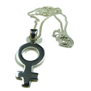Lesbian Pendant Chain Single Symbol 0.925 Sterling