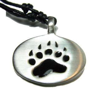 Bear Pride Pewter Dog Tag Necklace for Gay Men