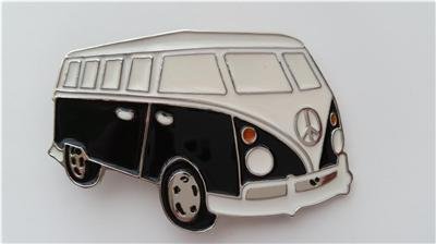 3D Black VW Van Belt Buckle Volkswagen Hippie Peace Bus Camper Van Retro