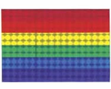 Gay Pride Rainbow BABY HOLO Strip Sticker 0.25 x 3.5 inch Holographic Reflective