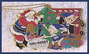 Santa and Elves Walmart Christmas Tree Ornament