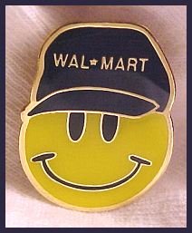 Smiley Face in Walmart Ball Cap Lapel Pin