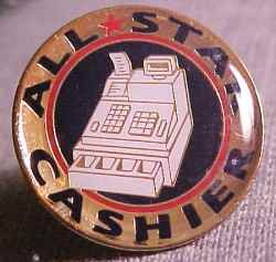 All Star Cashier Cash Register Walmart Lapel Pin