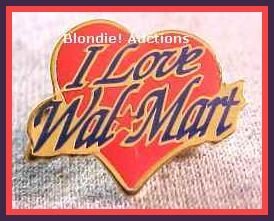 I Love Walmart Heart Lapel Pin