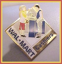Cashier Walmart Square Lapel Pin