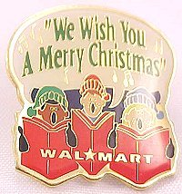 We Wish You a Merry Christmas Carolers Walmart Pin