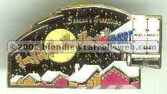 Season's Greetings Semi Truck Walmart Christmas Pin