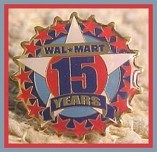 15 Year Walmart Associate Star Lapel Pin