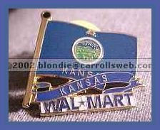 Kansas State Flag Walmart Lapel Pin