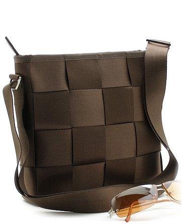 BEAUTIFUL BROWN CHECKERBOARD STYLE HANDBAG PURSE