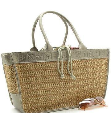 CLASSY DRAWSTRING TWEED DESIGNER HANDBAG PURSE