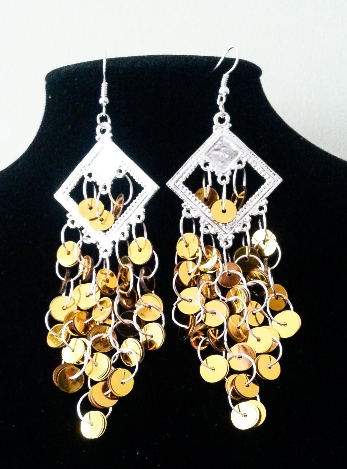 Gold chandelier earrings