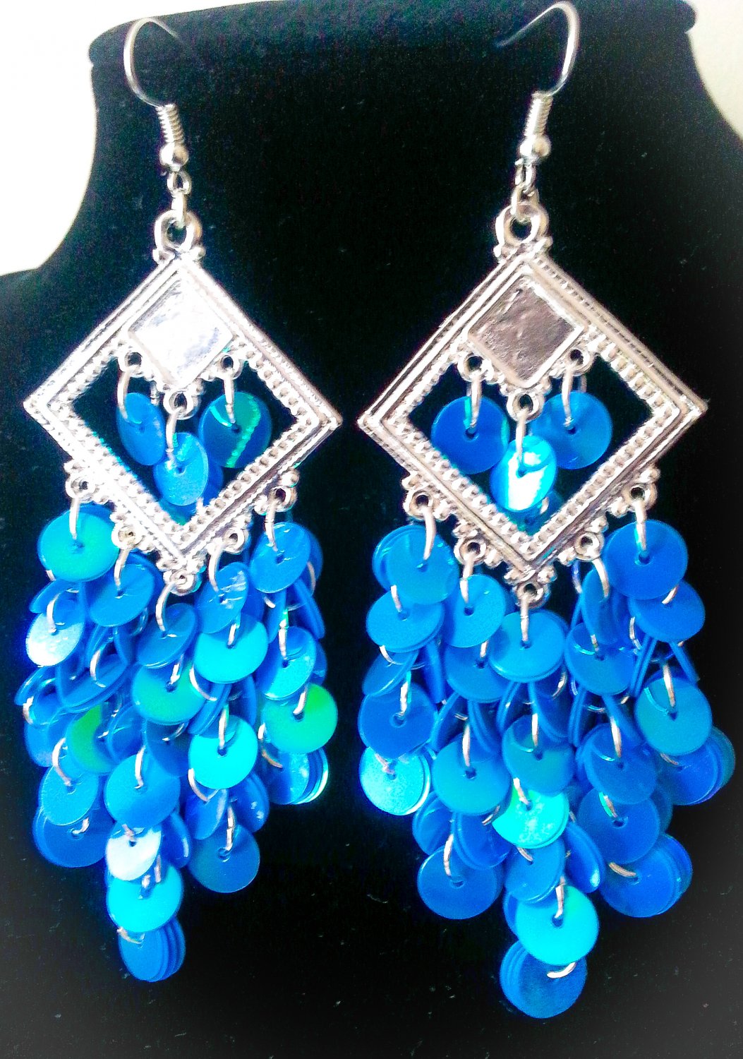 Blue Chandelier earrings
