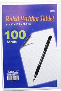 Ruled Writing Tablet