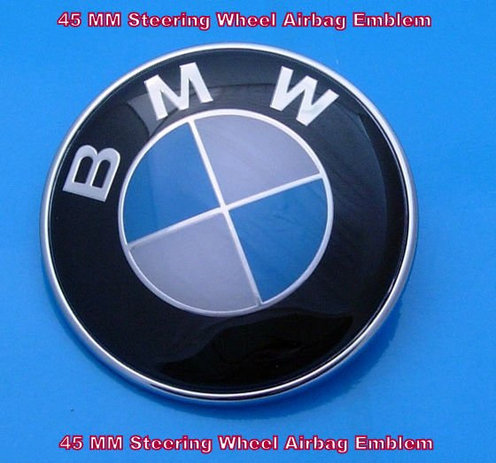 45MM BMW STEERING WHEEL AIRBAG AIR BAG LOGO BADGE EMBLEM LOGO SYMBOL