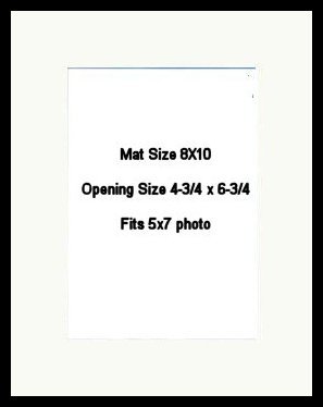 8X10 PHOTO MAT - White Linen