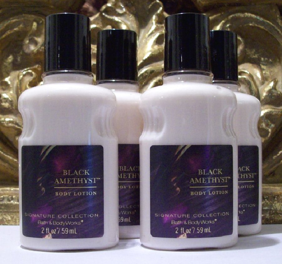 Bath & Body Works Black Amethyst Body Lotion Travel Size 2 Oz X 4