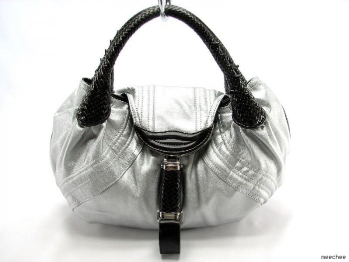 SILVER BROWN DETECTIVE SPY HANDBAG HOBO PURSE TOTE BAG
