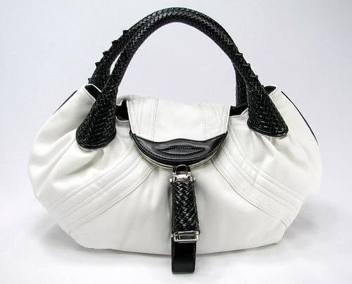 WHITE BROWN DETECTIVE SPY HANDBAG HOBO PURSE TOTE BAG