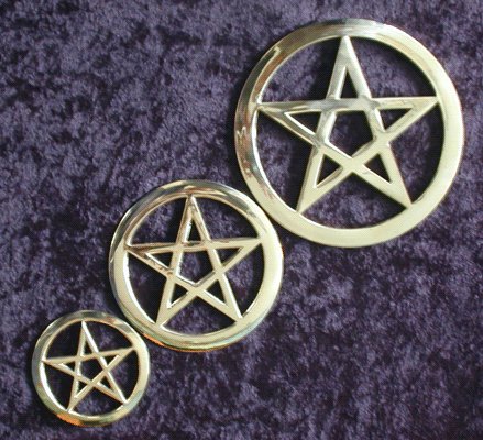 Medium Silver or Brass Altar Pentacle DWP
