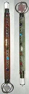 Wand: Flower of Life 7 Chakra Healing Stick:RWFLO