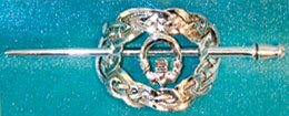 Barrette: Celtic Oval, silverplated:JB5006