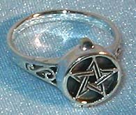 Ring: Pentagram Poison sterling