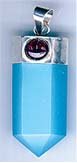 Turquoise (synthetic) W/ Garnet:JTURG