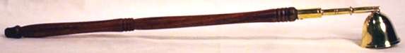 Brass Snuffer w/Wood Handle (13"):CS8069W