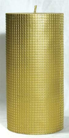 Pillar 3"x 6 1/2" Candle Gold or Silver