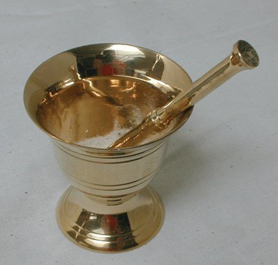 Brass Mortar and Pestle DWP