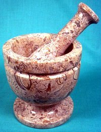 Mortar/Pestle Coral (4"dia)