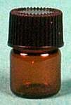 1/2 Dram Bottles Amber Round