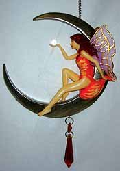 Fairy: Hanging Moon W Crystal