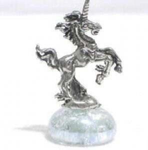 UNICORN PEWTER MINIATURE FIGURINE RARING
