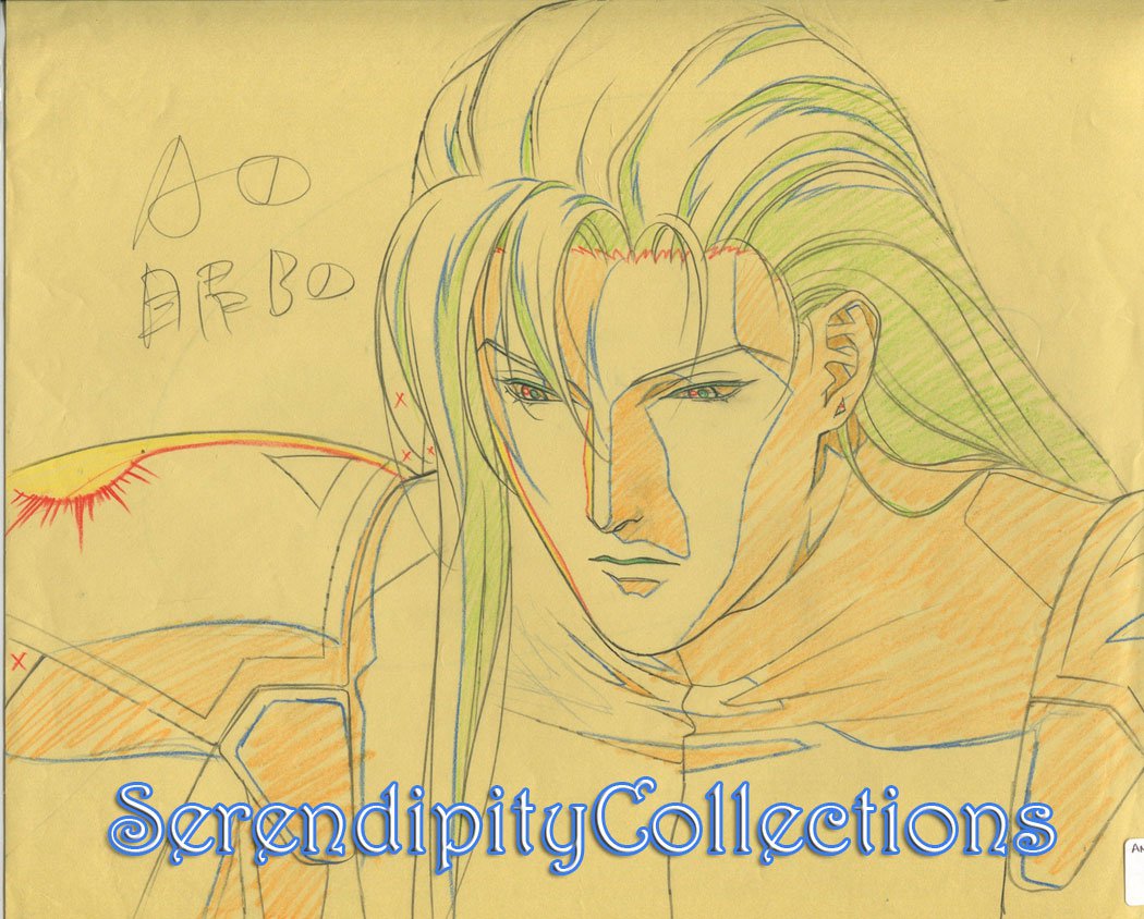 Ai no Kusabi Production Genga (Iason semi close up)