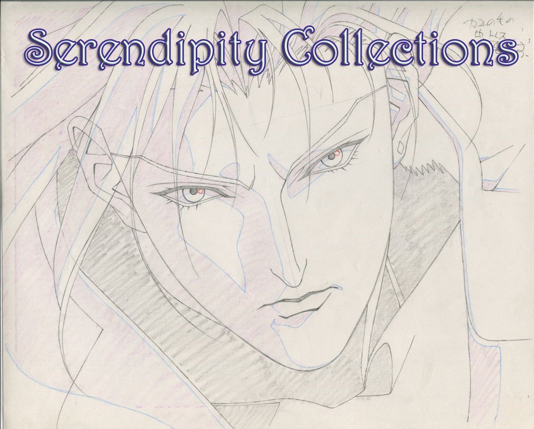 Ai no Kusabi Production Genga (Iason up close, looking ticked off)