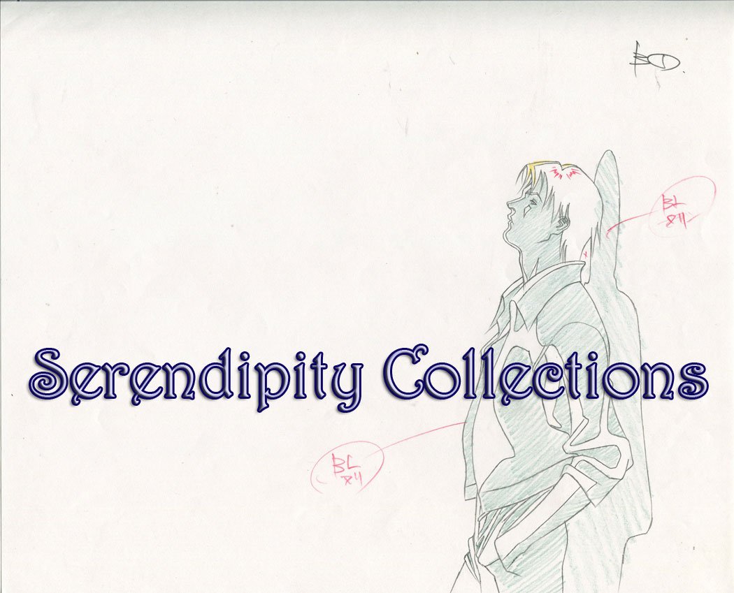 Ai no Kusabi Production Genga (Riki standing against wall)