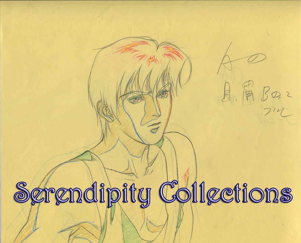 Ai no Kusabi Production Genga (Riki in tank top 3/4 profile)
