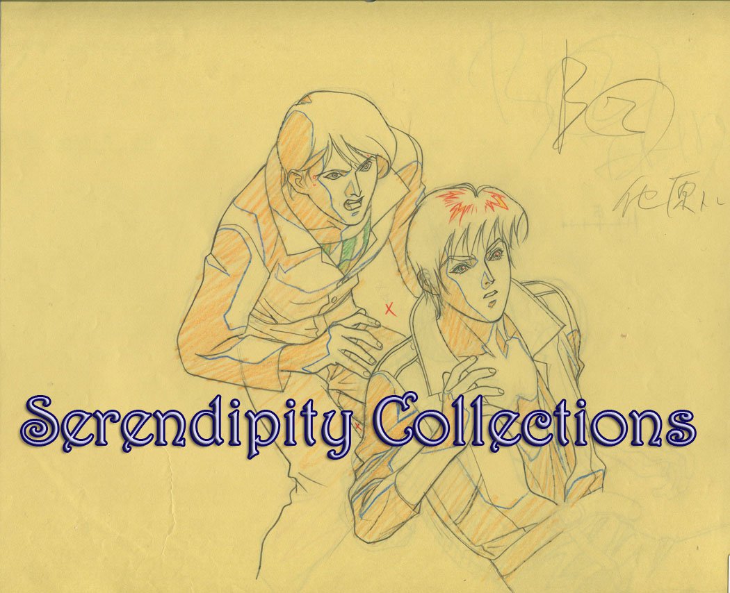 Ai no Kusabi Production Genga set (Riki and friend)