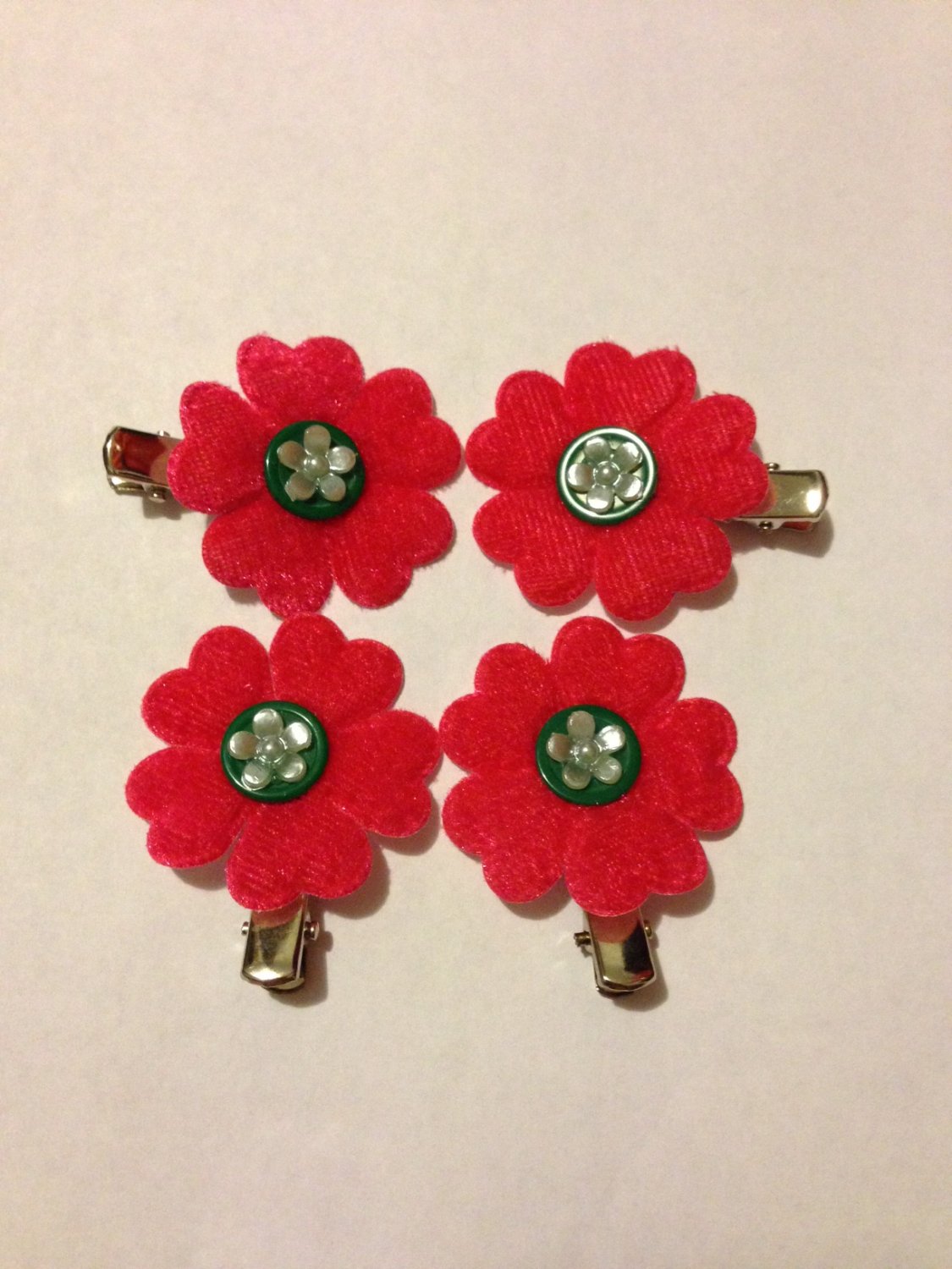 Flower Hair clip Padded Felt