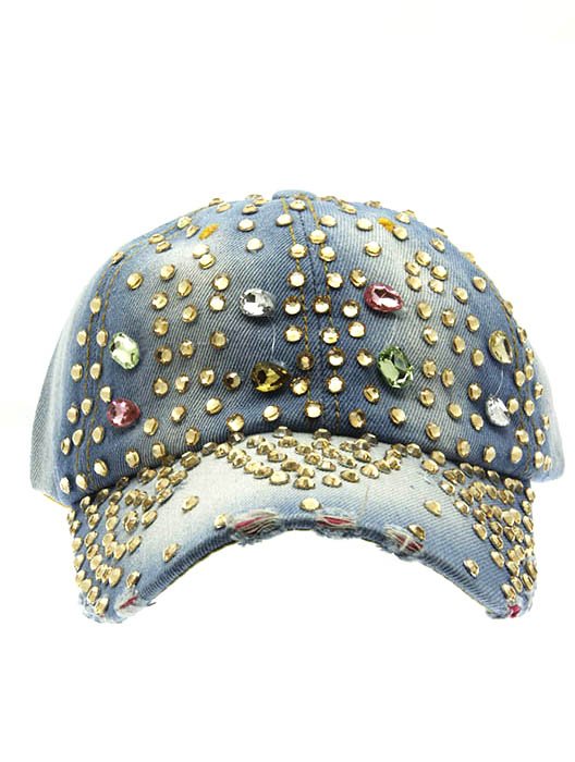 SWRUBNLH2242BLUMLT - MULTICOLOR BUCKLE FABRIC HAT AND CAP