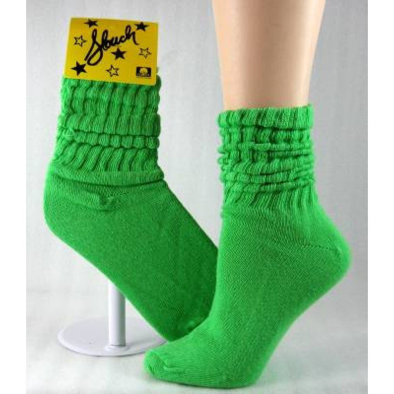 1 DOZEN SIZE 9-11 WOMENS LIME SLOUCH SOCKS SWALSKSL-LIME