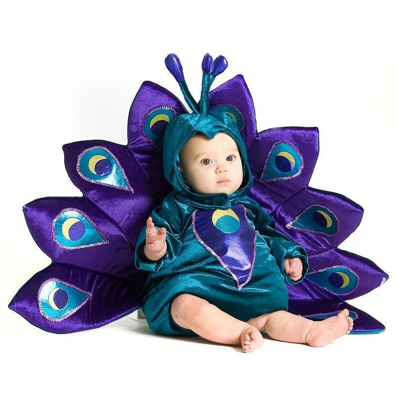 6-12 Mos - Baby Peacock Infant Toddler Halloween Costume- SWEB-INFPEACOCK