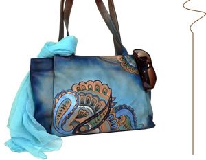 Handpainted Leather Bag