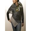 Satin Black Shawl with Silver Linings